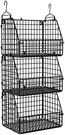 PUPPYCUTE Stackable Wire Storage Baskets, 3 pcs