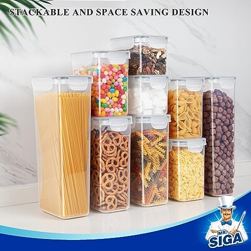 MR.SIGA 12 Pack Airtight Food Storage Container Set for Pantry Organization