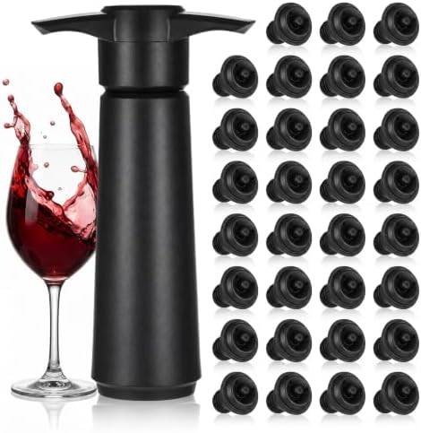 48 Pcs Wine Saver Pump with Vacuum Bottle Stoppers, Resealable
