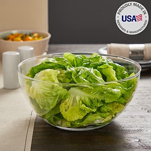 US Acrylic Vista Clear Plastic Salad and Serving 10-inch Bowls | set