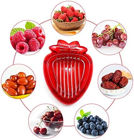 Strawberry Huller Stem Remover and Strawberry Slicer Set,Potatoes