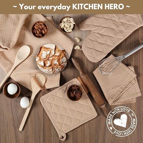 Native Fab 10-Piece Kitchen Set – Features Oven Mitts, Potholders