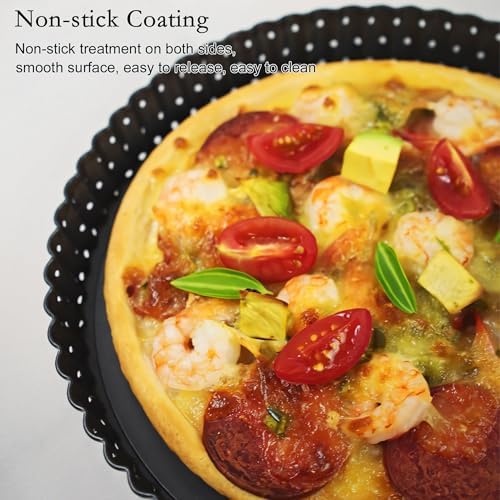 8 Inch Tart Pan:Round Pie Pans for Baking,Tart Pans with Removable