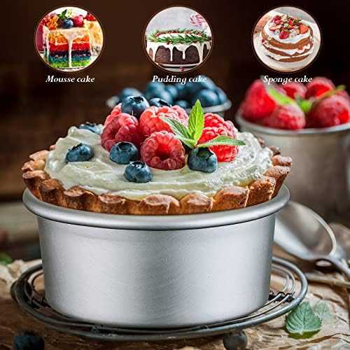 Gerrii 18 Pcs 4 Inch Round Cake Pans Nonstick Aluminum Round Baking