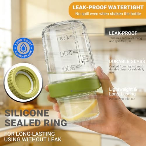 4-Pack 16+4 OZ Glass Mason Jars with Lids and Spoons