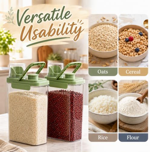 2 Pcs 3 Qt/2.8 L Bird Seed Storage Containers, Plastic Airtight Bird