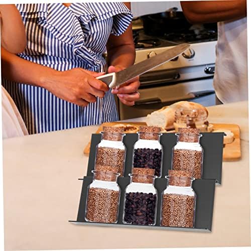 3pcs Stackable Spice Organizer Rack Adjustable Acrylic Drawer Storage
