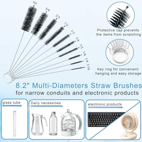 13Pcs Glass Cleaning Kit Tube Pipe Cleaners Straw Cleaner Brush