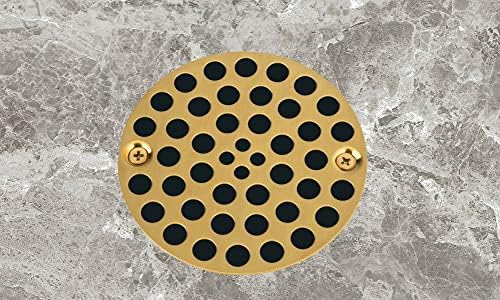 Artiwell 4’’ Shower Strainer Drain Trim Set, Solid Brass Screw-in