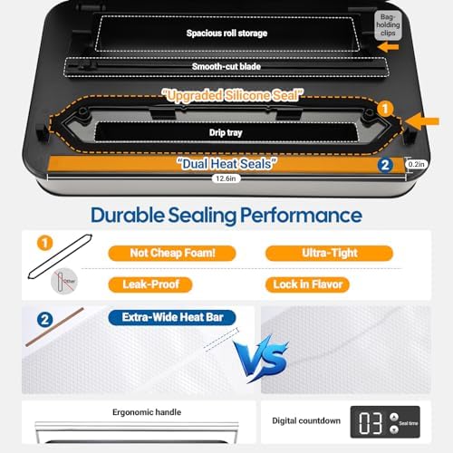 INKBIRD Pro INK-VS04 Vacuum Sealer Machine, 160W