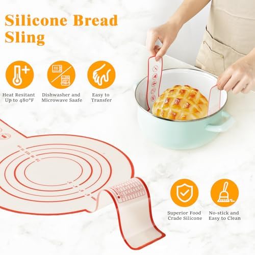 Sourdough Starter Kit & Bread Baking Supplies Set - 9" Proofing