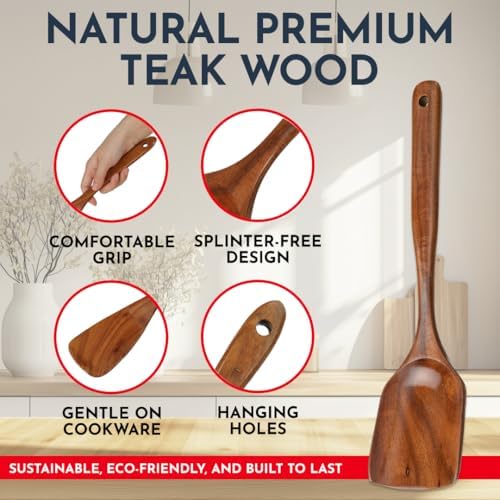 Teak Wooden Utensil Set, 6-Piece