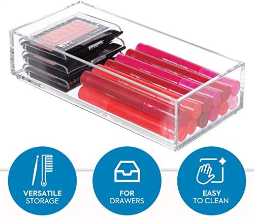 iDesign Clarity Plastic Drawer Organizer for Vanity, Countertop