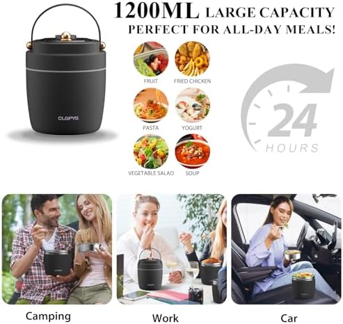 40oz Stainless Steel Vacuum Insulated Food Jar for Adults Wide Mouth