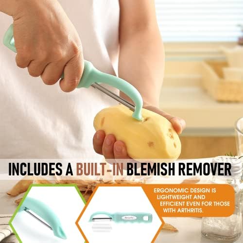 Spring Chef Premium Swivel Vegetable Peeler & Stainless Steel Magnetic