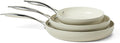 Amazon Basics Ceramic Nonstick Cookware, 3-Piece Set of Frying Pans, All by AmazonBasics