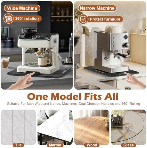 Joy&Grace Kitchen Appliance Sliding Tray, 360° Rolling