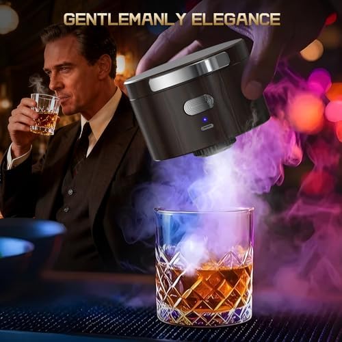 Electric Whiskey Smoker Kit with 6 Flavor Wood Chips, Old Fashioned
