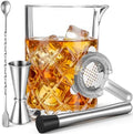 Zhehao 5 Pieces Cocktail Mixing Glass Set, Bar Cocktail Mixing Kits