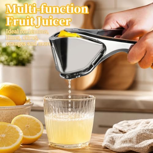 Arel Stainless Steel Lemon Squeezer, Manual Citrus Juicer