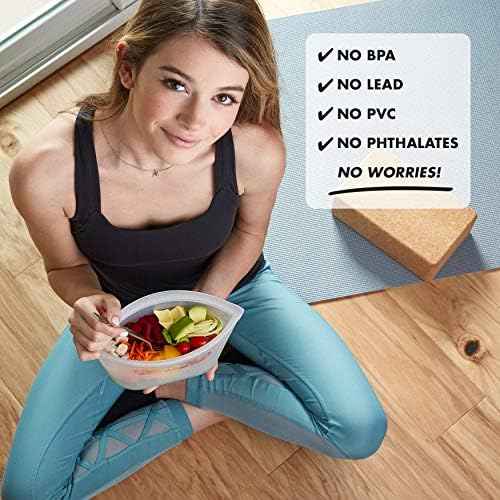 Zip Top Reusable Food Storage Containers Full Set of 8 Teal – Platinum