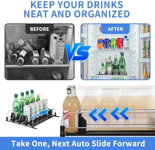 Drink Organizer for Fridge,Soda Can Dispenser for