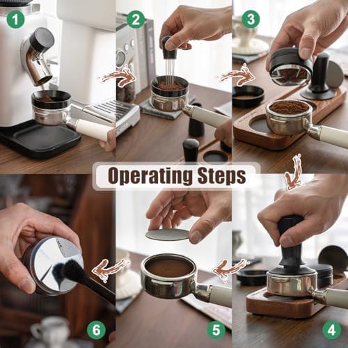 7 PCS Espresso Accessories Kit, Espresso Tamping Station, Coffee