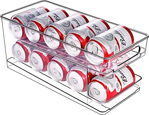 Automatic Rolling Soda Can Organizer for Refrigerator