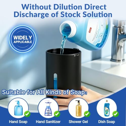Touchless Automatic Soap Dispenser, 16.9oz/500mL, Black