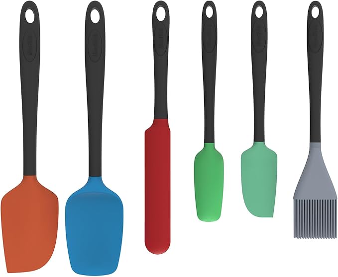 Silicone Spatula Set, 6 Pieces Food Grade Kitchen Utensils by Unknown