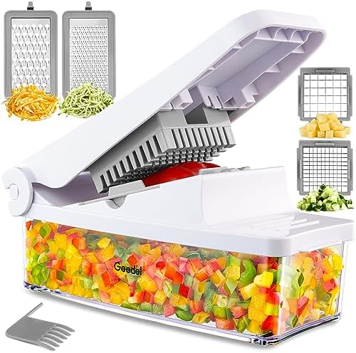 Geedel Vegetable Chopper with Container, 4-in-1