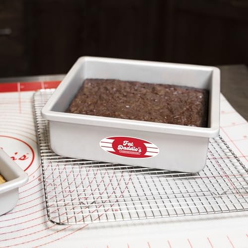Fat Daddio's PSQCC-883 Square Cheesecake Pan, 8 x 8 x 3 Inch, Silver
