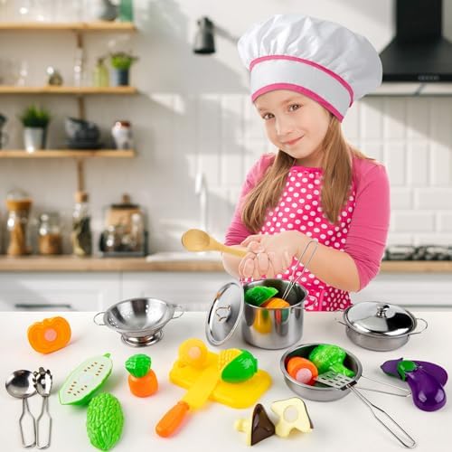 Juboury Stainless Steel Toddler Kitchen Accessories