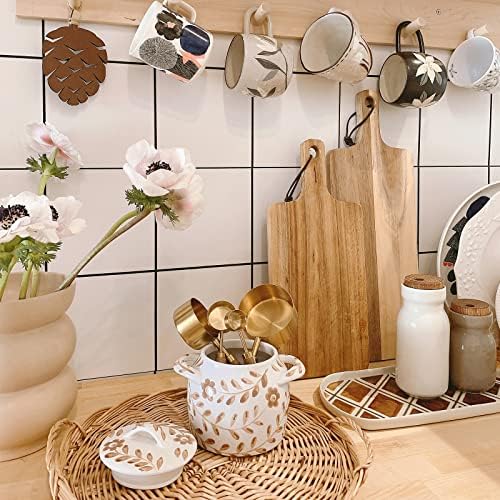 Measuring Cups and Spoons Set of 8, Golden Stainless Steel Measuring