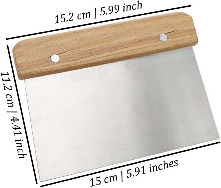 Stainless Steel Scraper & Chopper (2 Pack), Stainless Steel Bench