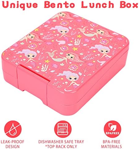 Bento Lunch Box Set for Kids with 10oz Soup Thermo, Leak-Proof Lunch
