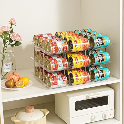 Can Organizer for Pantry, Stacking Can Storage Organizer Hold 36 Cans