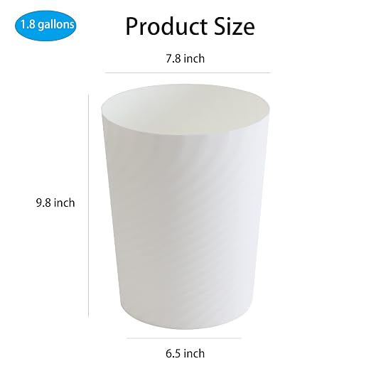 UUJOLY Plastic Small Trash Can Wastebasket, Garbage Container Basket - Image 4