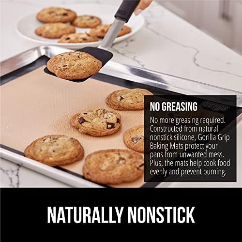 Gorilla Grip Microfiber Dish Drying Mat and Silicone Baking Mat, Slip