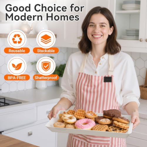6-Pack Serving Tray in 3 Sizes, Serving Platter, Trays for Serving