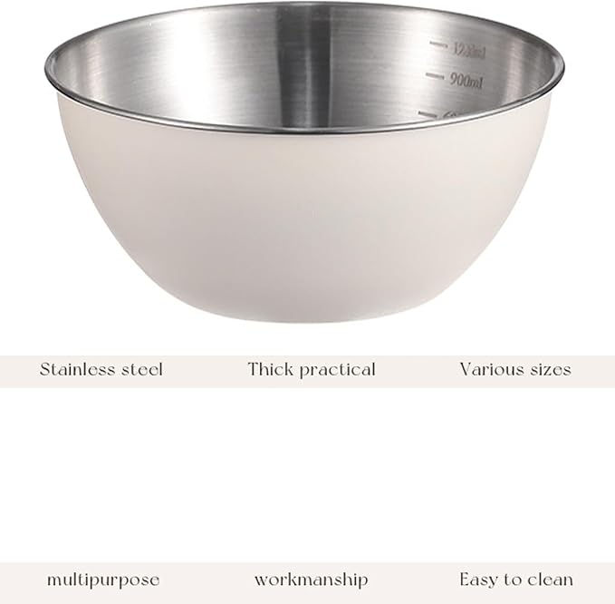 Stainless Steel Salad Bowls Set of 2 Mixing Bowl - Image 2