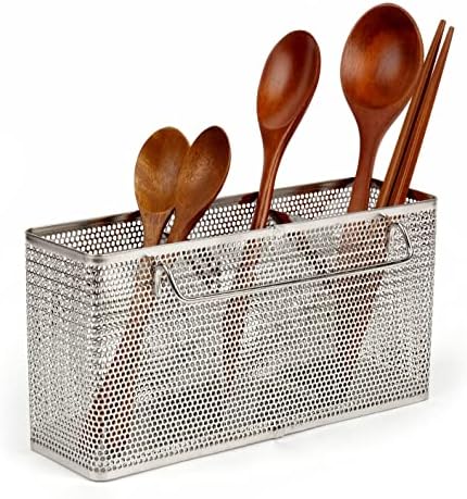 LENITH Kitchen Utensil Chopsticks Perforated Holder with Hooks - 304