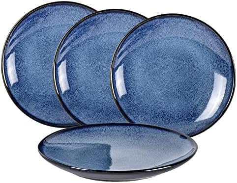 UNICASA Ceramic Dinner Plates Set of 4, Porcelain 10.25 Inch Pasta