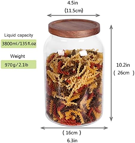 LEAVES AND TREES Y 1 Gallon Glass Jar with Airtight Lid and Anti-Skid