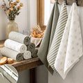 Batiyeer 6 Pcs Sage Green Cotton Tea Towel for Baking Sourdough Bread