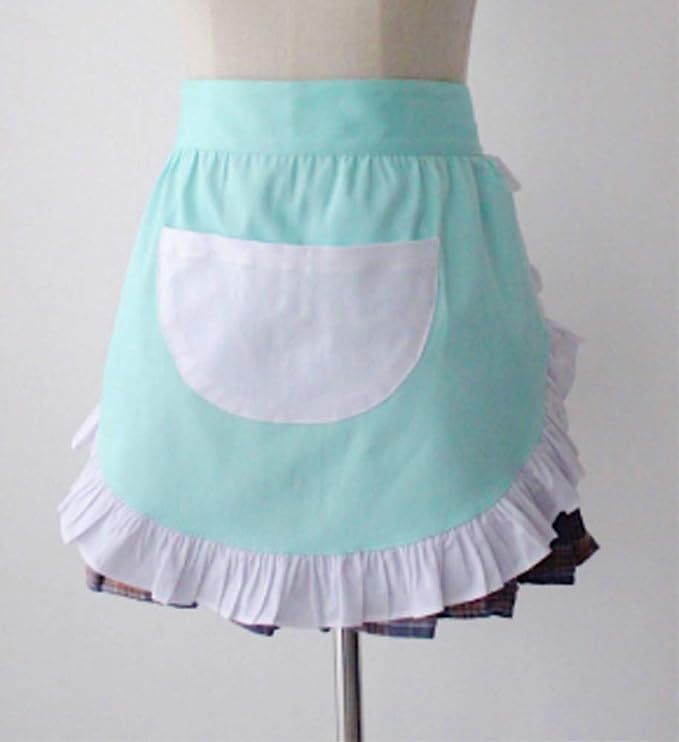 CRB Fashion Waist Apron Kitchen Cooking Restaurant Cotton Bistro Half Aprons - Image 4