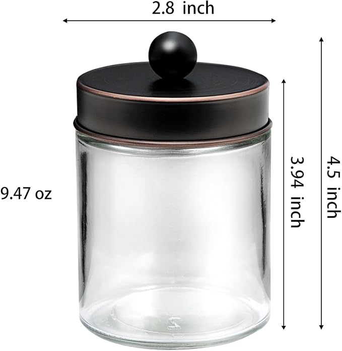 Apothecary Jar Canisters Bathroom Vanity Organizer - Image 6