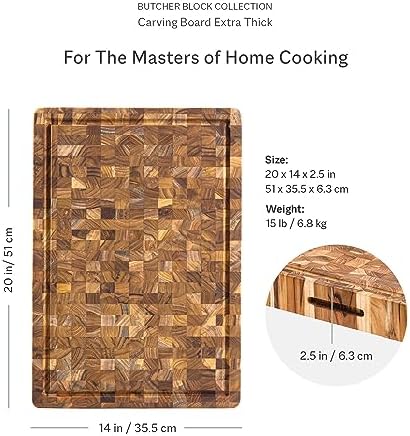 Teakhaus End Grain Butcher Block, Large