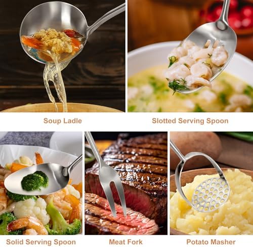 12-Piece 304 Stainless Steel Cooking Utensil Set