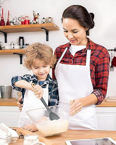 Badiano Large Silicone Cooking Spoons, Nonstick Solid Wooden